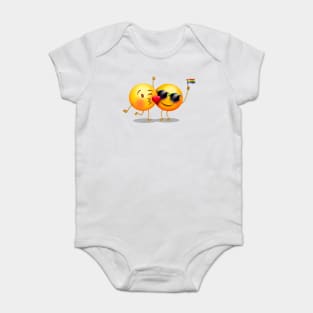 Rainbow Pride Emojis Baby Bodysuit